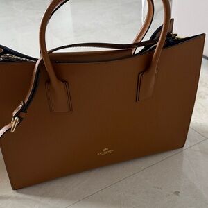 Chic Brown Leather Tote by [Brand]